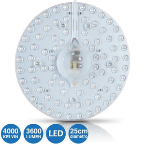 Circolina LED Disco Calamita Sostituzione Neon Plafoniera Luce Bianca 40W 3600LM