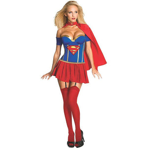 Costume Supergirl Per Donna Taglia XS Vestito Per Ragazze Super Woman Carnevale