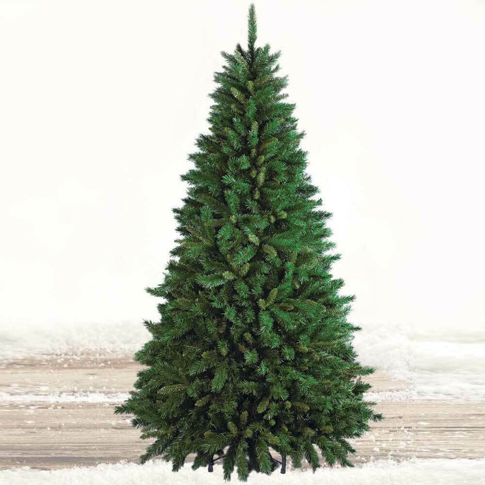 Albero Di Natale 180cm New Tiffany Super Folto 723 Rami Pino Verde Base a Croce