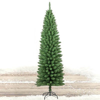 Albero Di Natale 150cm Silvestre Slim 278 Rami Super Folto Verde Base a Croce