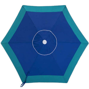 Ombrellone Mare Spiaggia Giardino Acciaio Grande 210cm Turchese Blu con Custodia