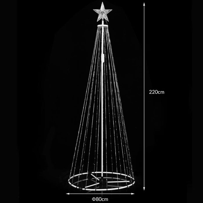 Albero Natale Luminoso 220 cm con 324 LED RGB App Smart Control Luci per Esterno