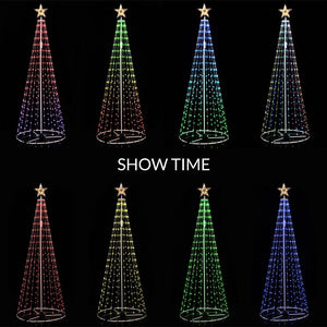 Albero Natale Luminoso 220 cm con 324 LED RGB App Smart Control Luci per Esterno