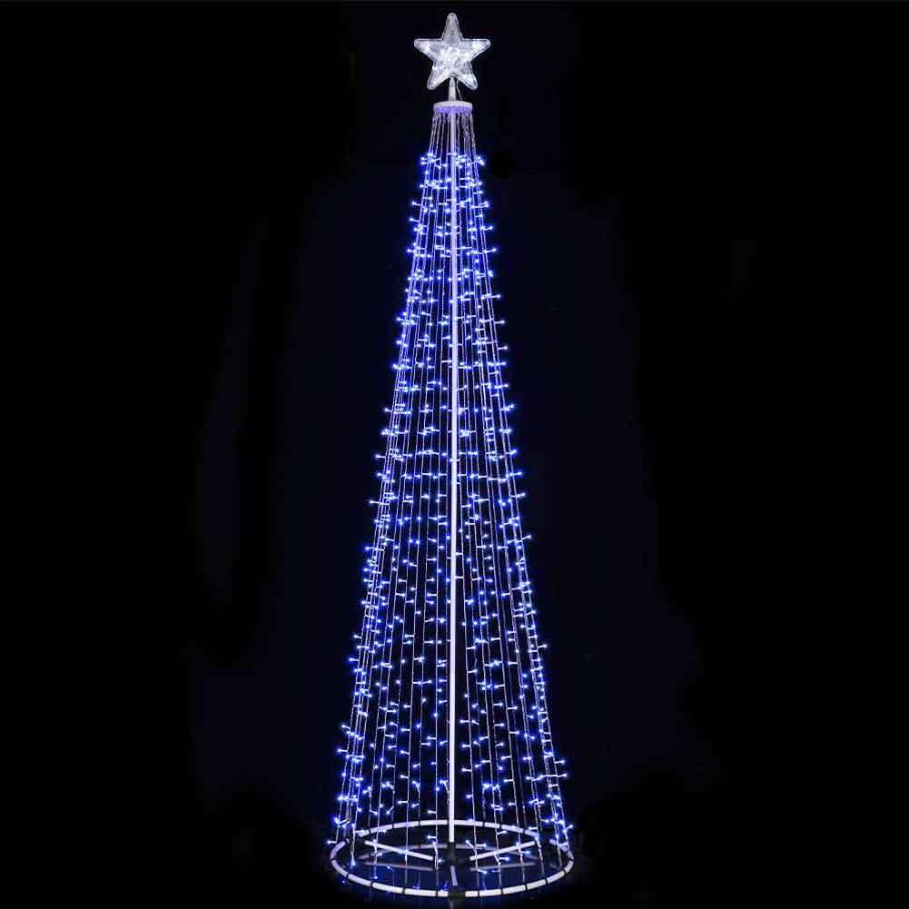 Albero Natale Luminoso Colore Blu 753 LED 280cm Decorazione Esterno Natalizio