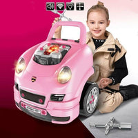 Macchina Elettrica da Costruire Giocattolo Bambini Luci Suoni Accessori Rosa