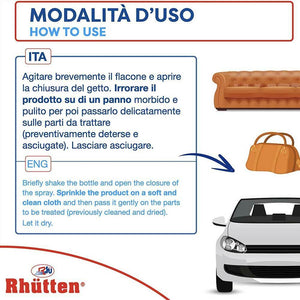 Rhutten Rigenera Pelle Ecopelle Interni Auto e Casa Detergente Profumato 750ml