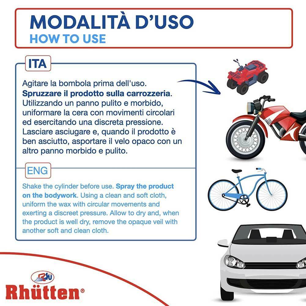 Cera Polish Veloce con Antistatico Effetto Specchio Lucidante Carrozzeria Auto