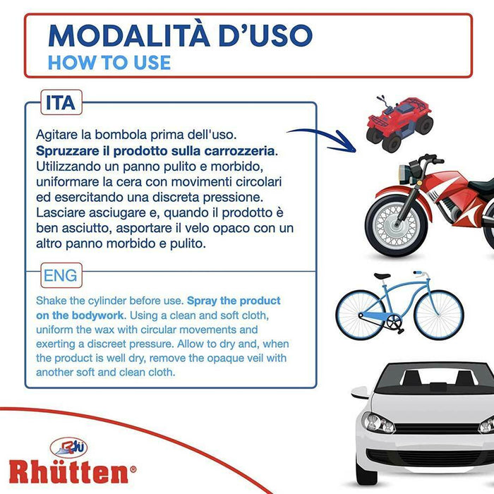 Cera Polish Veloce con Antistatico Effetto Specchio Lucidante Carrozzeria Auto