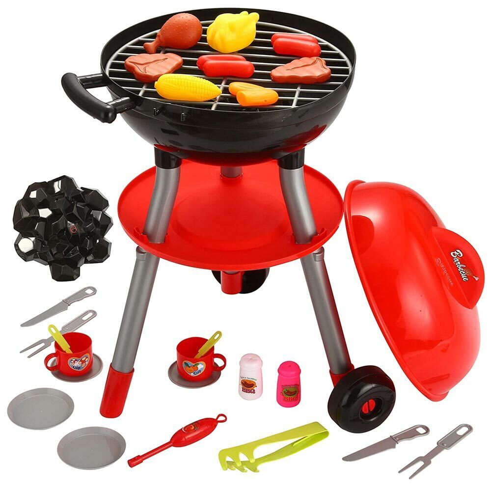 Barbecue BBQ Giocattolo per Bambini con Carbone Luci e Suoni e Accessori Gioco