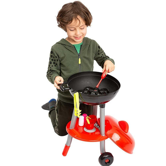 Barbecue BBQ Giocattolo per Bambini con Carbone Luci e Suoni e Accessori Gioco