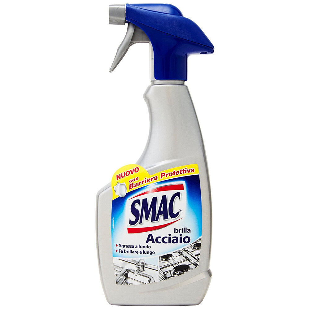 Smac Brilla Acciaio Trigger 500 ml Con Barriera Protettiva Sgrassa e Brilla