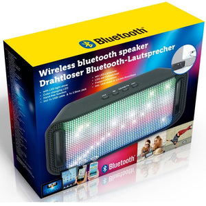 Cassa Speaker Bluetooth Senza Fili Wireless Luci LED Smartphone Tablet 13x6cm