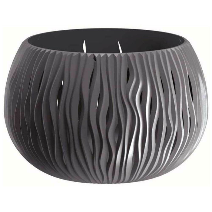 Fioriera Vaso Decorativo Design Moderno Fiori Piante Casa Esterno 18cm Grigio