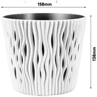 Fioriera Vaso Decorativo Design Moderno Fiori Piante Casa Esterno 16cm Bianco