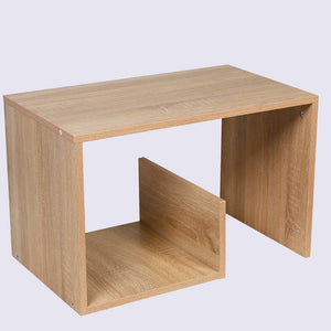 Tavolino Caffe Divano con Ripiano Portariviste Design Moderno 59x36x38cm Quercia