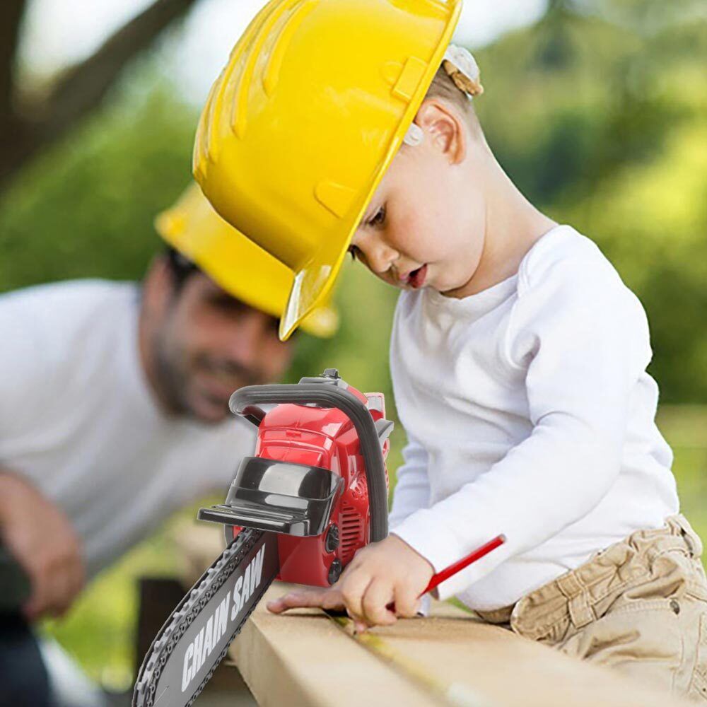 Motosega Giocattolo per Bambini Sega Elettrica Funzionante con Suoni Realistici