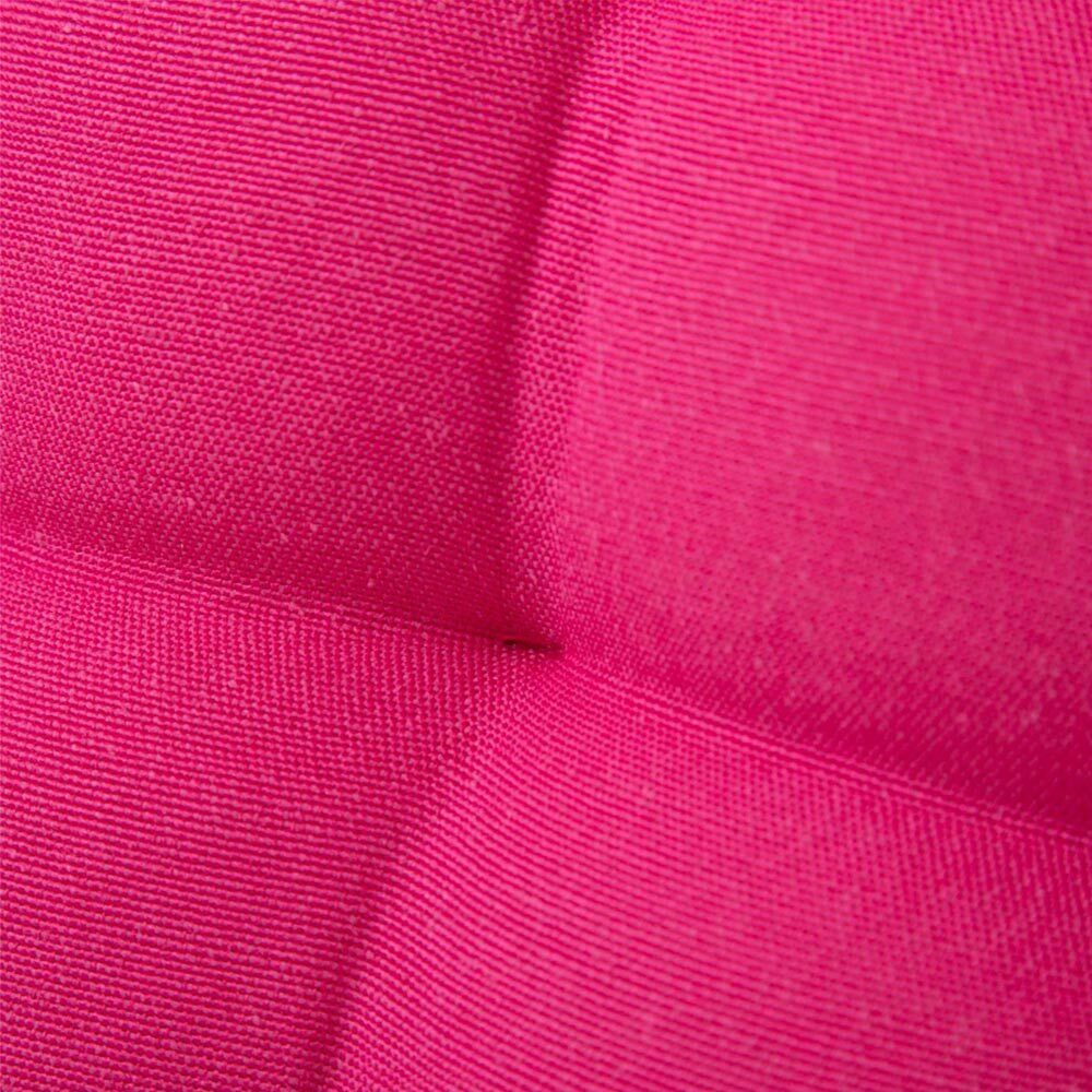 Cuscino Sedia in Tessuto Trapuntato Imbottito 40x40 con Laccetti Colore Fucsia