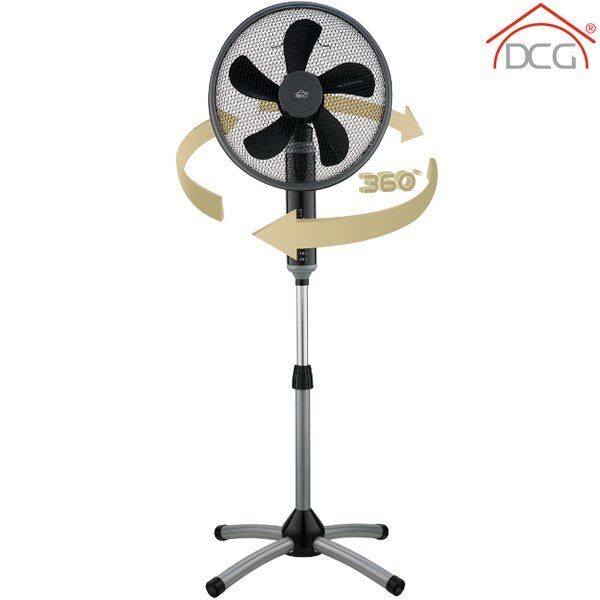 Ventilatore a Colonna Con Rotazione 360 3 Velocita Timer + Telecomando DCG