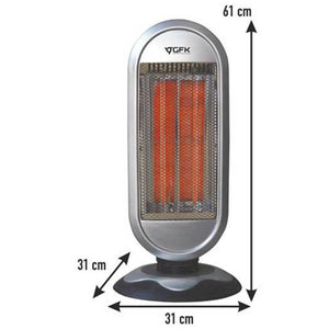 Stufa al Carbonio Oscillante 2 Elementi Riscaldanti 900W Potenza Regolabile