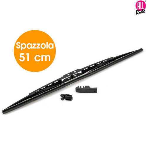 Spazzola Tergicristallo Standard Singola per Auto in Metallo e Gomma 51 cm