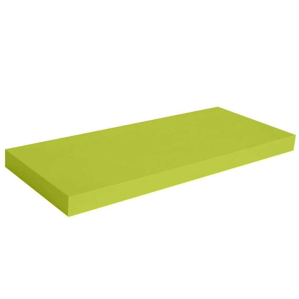 Mensola Parete Rettangolare Scaffale 60x25x4cm Libreria Legno MDF Verde