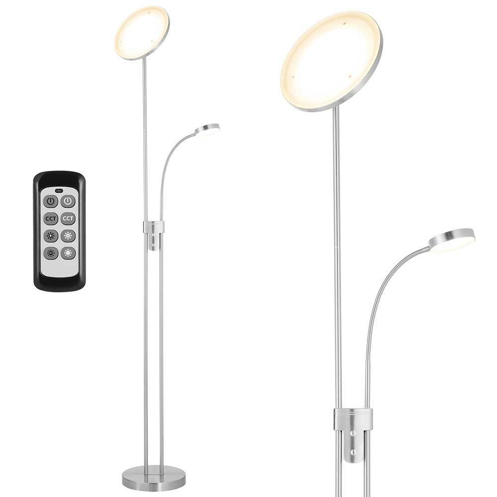 Lampada PIantana da Terra Touch LED 36W 2000Lm 2 Luci Dimmerabile + Telecomando