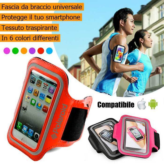 Fascia Sportiva Braccio Smartphone Tessuto Traspirante Sport Fitness Polaroid