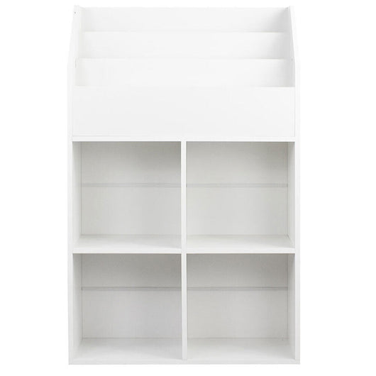 Libreria Cameretta Bambini Legno Scaffale 5 Ripiani Porta Giocattoli Libri colore Bianco