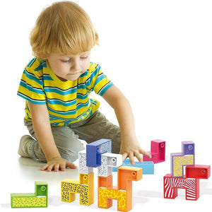 Puzzle Costruzioni Mini Zoo Animali della Jungla 22pz Giocattolo per Bambini