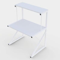 Scaffale Mensole Cucina Mobiletto Porta Microonde 2 Ripiani Metallo Legno Bianco