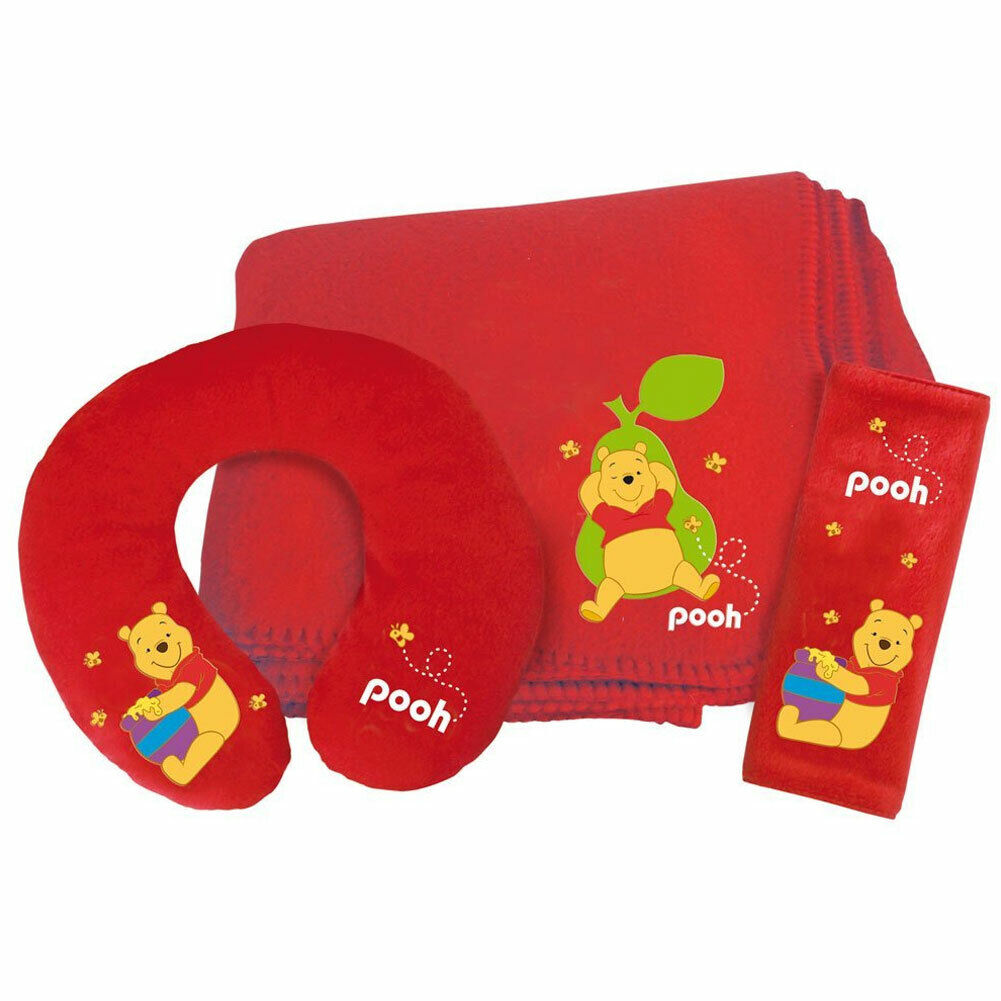 Travel Kit Auto Disney Winnie The Pooh Accessori Auto Bambini Rosso