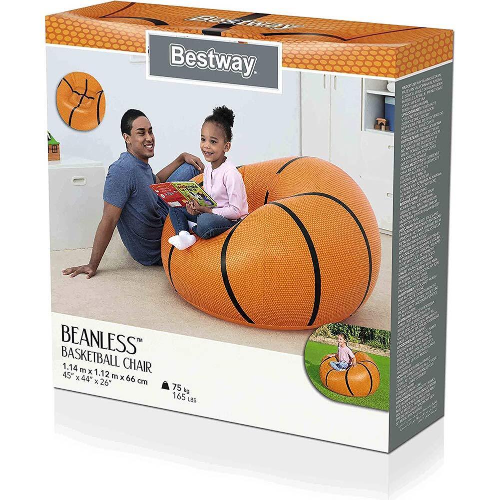 Bestway Poltrona Poltroncina Pouf Gonfiabile Palla da Basket Per Bambini