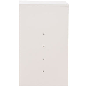 Comodino Mobiletto Moderno 1 Cassetto e 2 Ripiani Salvaspazio Bianco 39x39x65cm