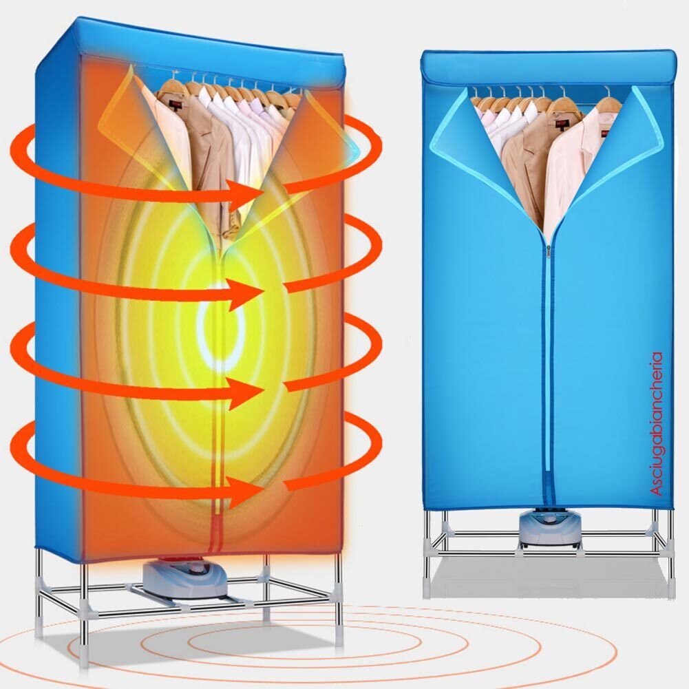 Asciugabiancheria Elettrico ad Aria Calda Cabina Armadio Portatile Asciugone 832