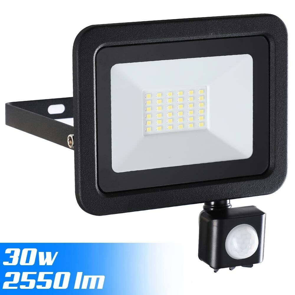 Faro LED 30W Luce Alta Luminosita 2550lm Faretto esterno con Sensore Movimento