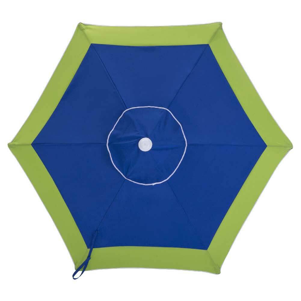 Ombrellone Mare Spiaggia Giardino Acciaio Grande 210cm Verde Blu con Custodia