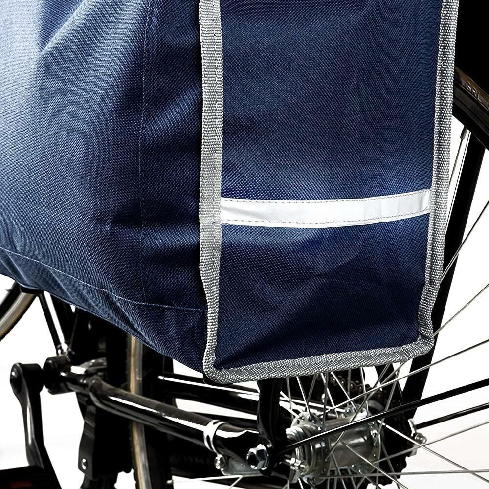 Sacca Borsa Posteriore Porta Oggetti Bicicletta Catarifrangente con Manico Blu