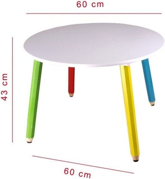 Set Tavolo con 2 Sedie Gioco per Bambini Legno con Gambe Matita Disegno Scuola