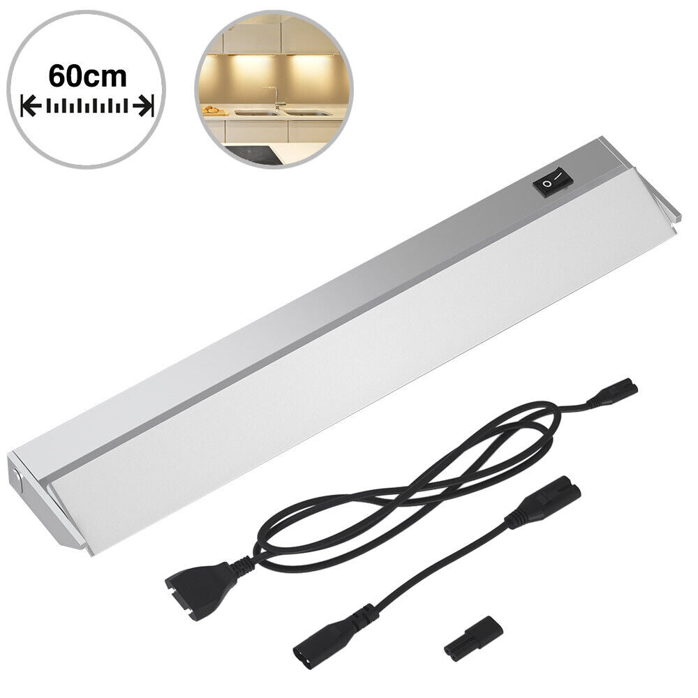 Lampada Luce Sottopensile 60 cm Mobili Cucina Armadio Barra 60 LED in Alluminio