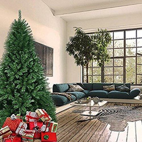 Albero Di Natale 120 Cm Pino Cuore D'oro Verde Folto 265 Rami Base A Croce