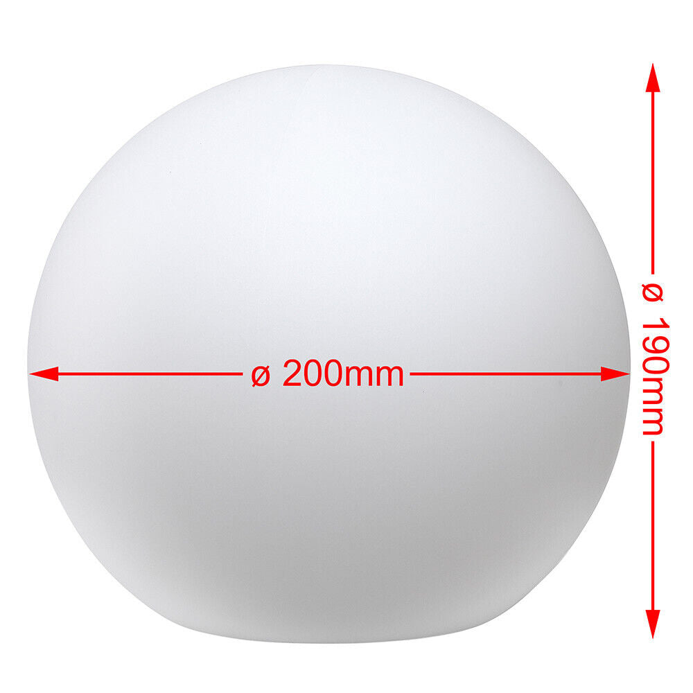 Lampada Sfera da Giardino 20cm Luce Illuminazione Esterno Attacco E27 Bianco