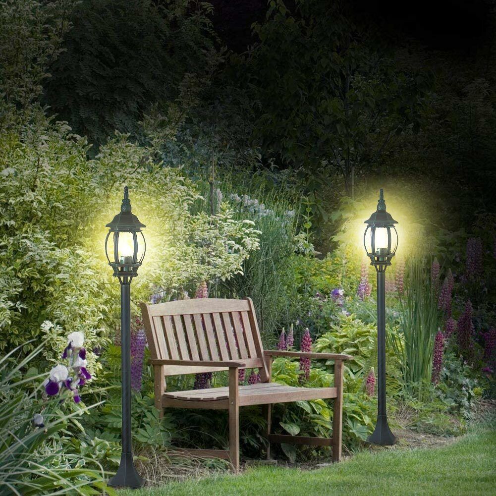 Lampione Vittoriano Classico da Giardino Lampada Esterno Alluminio 108cm Verde