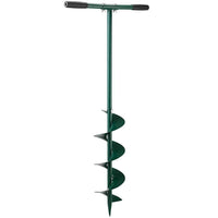 Trivella a Mano Manuale Altezza 100 cm Spirale 15 cm Impugnatura Morbida Verde