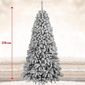 Albero Di Natale Innevato Danubio 270cm 1808 Rami Super Folto Effetto Neve Reale