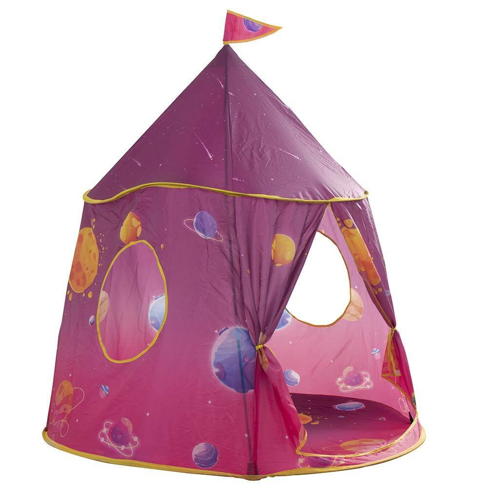 Tenda Casetta Gioco Bambini Capanna Castello Giocattolo in Tessuto 120x116 Rosa