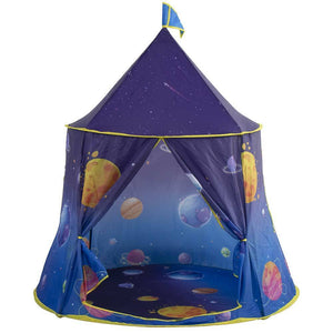 Tenda Casetta Gioco Bambini Capanna Castello Giocattolo in Tessuto 120x116 Blu