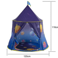 Tenda Casetta Gioco Bambini Capanna Castello Giocattolo in Tessuto 120x116 Blu