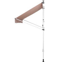 Tenda Sole Balcone Estensibile Parasole Avvolgibile Esterno con Gambe 400cm Beig