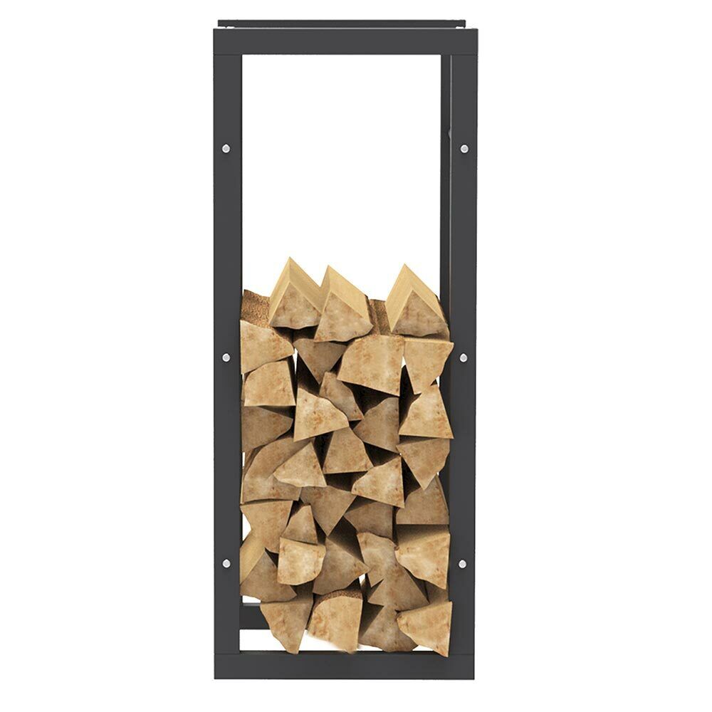 Portalegna Supporto Metallo Porta Legna Interno Legnaia Camino Stufa 100x40x25cm