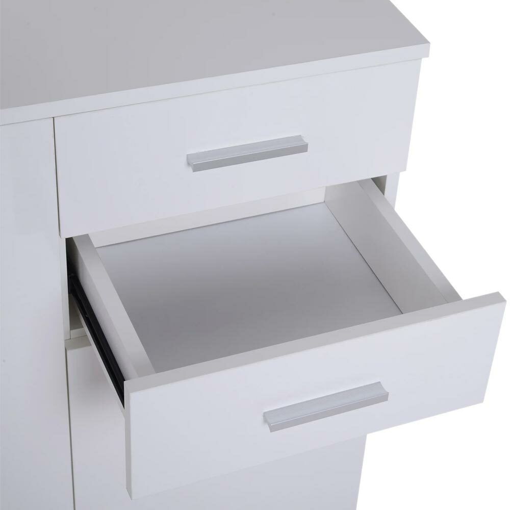 Mobile Madia con Cassetti Ante 2 Ripiani Mobiletto Credenza Cucina Bagno Moderna